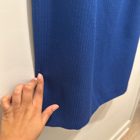 Tahari ASL Blue 2-Piece Suit Set Size 8 Sheath Dress & Cropped Blazer - Picture 10 of 11